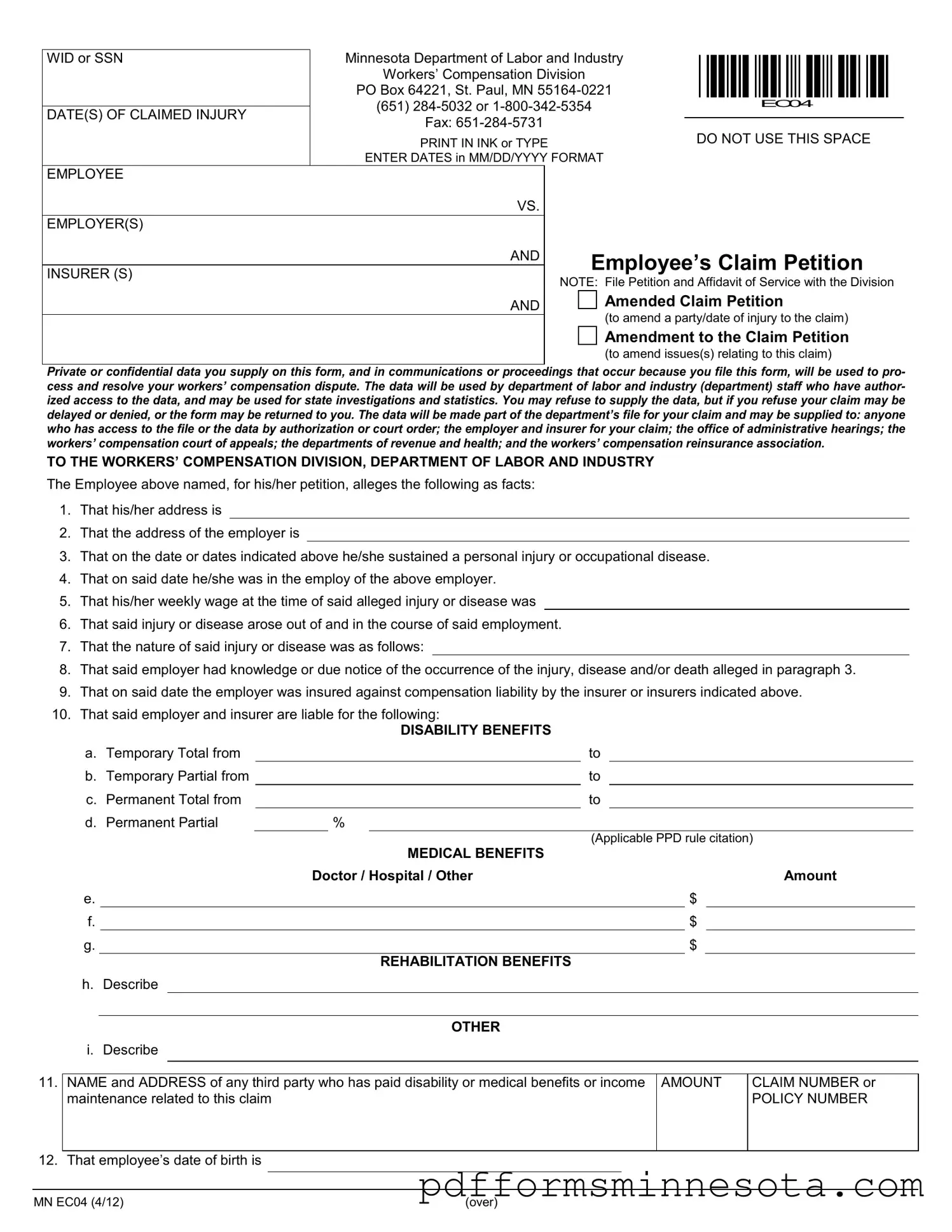 Get Minnesota Ec04 Template