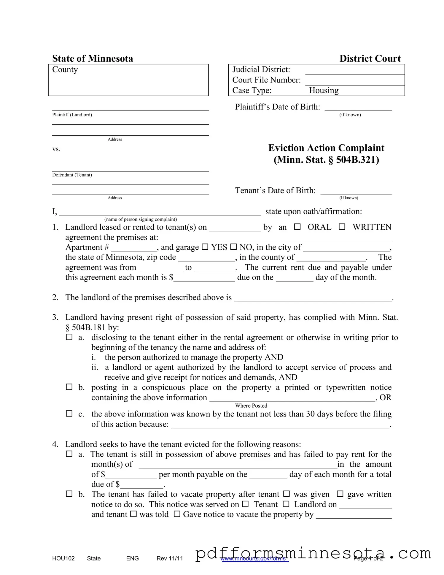 Get Minnesota Hou102 Template