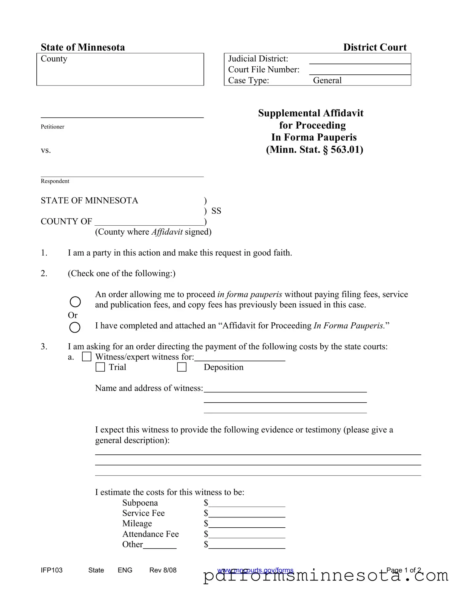 Get Minnesota Ifp103 Template