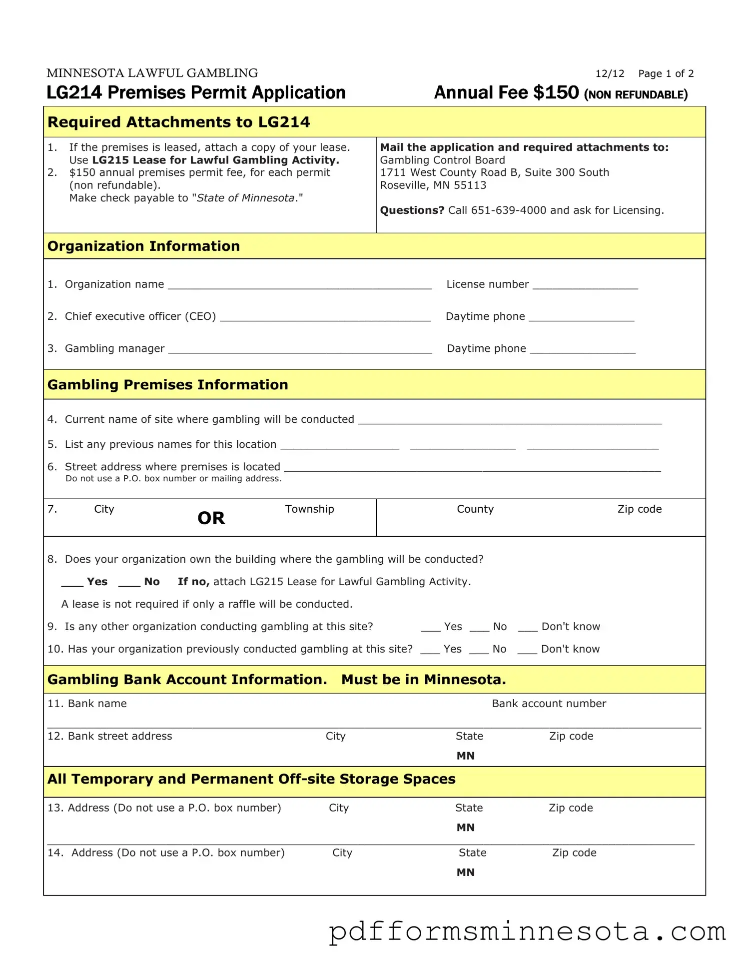 Get Minnesota Lg214 Template