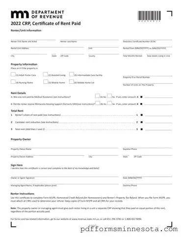 Get Minnesota Crp Template