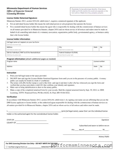Get Minnesota Notarized Template