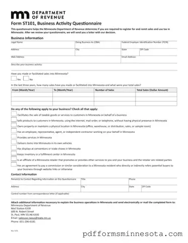 Get Minnesota St101 Template